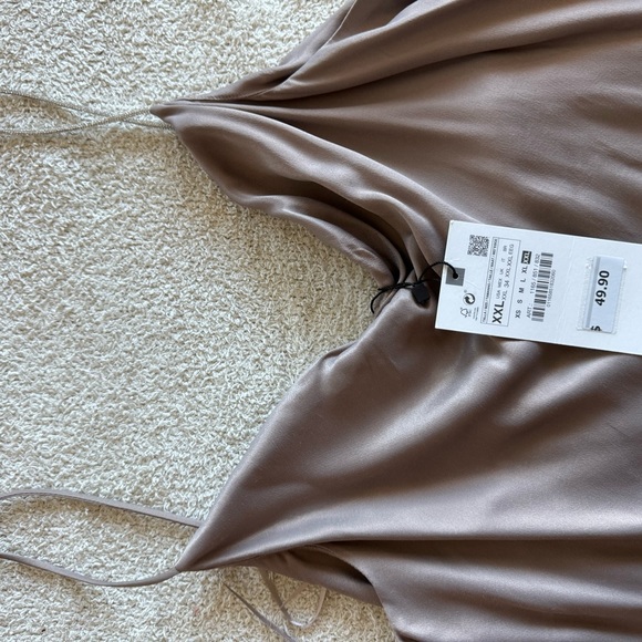 Zara Champagne Rhinestone Dress - Picture 2 of 3